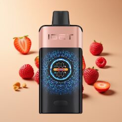 IGET ONE 12000 Puffs Wegwerp Vape Aardbei Framboos Grote Gebogen Kleurenscherm 2700 mAh
