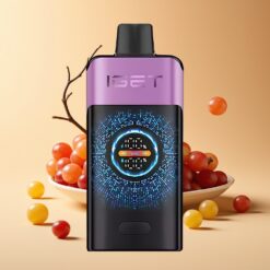 IGET ONE 12000 Puffs Wegwerp Vape Chupa Chups Druif Groot Gebogen Kleurenscherm 2700 mAh Batterij