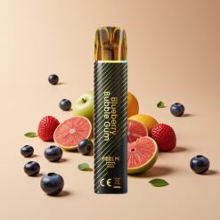 JNR Black&Golden 800 Puffs Wegwerp Vape Blauwe Bubbelgum 2% Nicotine 550mAh