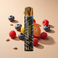 JNR Black&Golden 800 Puffs Wegwerp Vape Bosbes Zure Framboos 550mAh 2ml