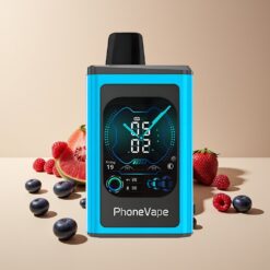 JNR PhoneVape 30000 puffs Blauwe Razz IJs Oplaadbaar Scherm