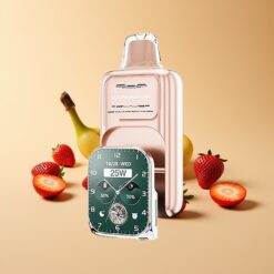 JNR VapeWatch 30000 Puffs Aardbei Banaan Dual Mesh Coil Type-C