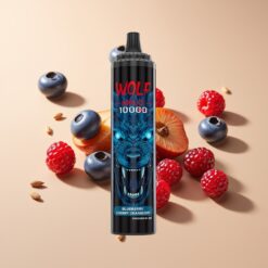 JNR Wolf Niplo 10000 Puffs Blauwe Bes Kers Bosbes Mesh Coil 1.0 Ohm Type-C Opladen