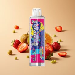 Uwin Crystal 10000 Puffs Aardbei Kiwi RGB