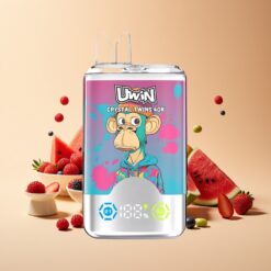 Uwin Crystal Twins 40000 Puffs Watermeloen IJs Gemengde Bessen 32ml Mesh Coil