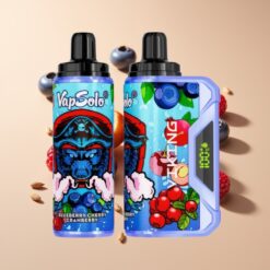 VapSolo VIKING 12000 Puffs Blauwe Bes Kers Veenbes Type-C LED